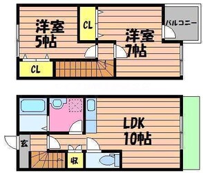 メゾネットKURAの物件間取画像